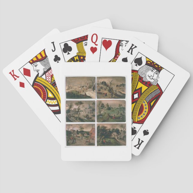 Jeu De Cartes Les douze mois de l'année : janvier, février, (dos)