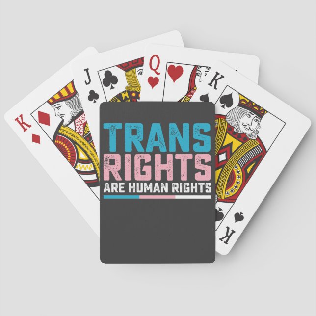 Jeu De Cartes Les droits transgenres LGBT Pride sont des droits  (dos)