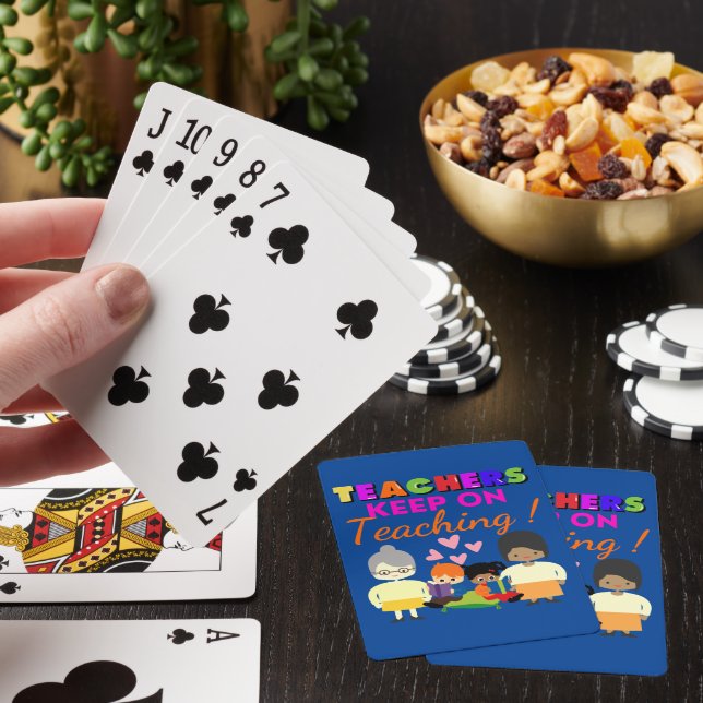 Jeu De Cartes LES ENSEIGNANTS CONTINUENT À ENSEIGNER amusant ens (In Situ)