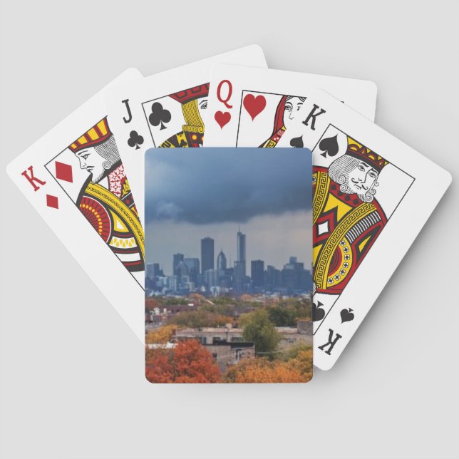 Jeu De Cartes Les Etats-Unis, l'Illinois, Chicago, paysage (dos)