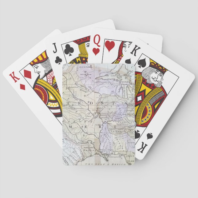 Jeu De Cartes Les ETATS-UNIS TRACENT, c1812 (dos)