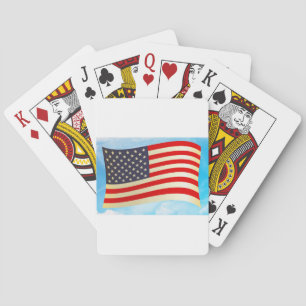 Jeu De Cartes Les étoiles du drapeau américain frappent les trou