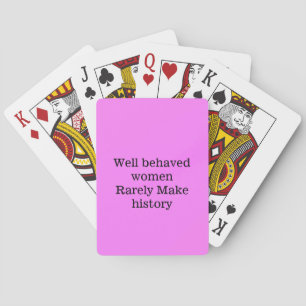 Jeu De Cartes Les femmes bien conduites font rarement l'histoire