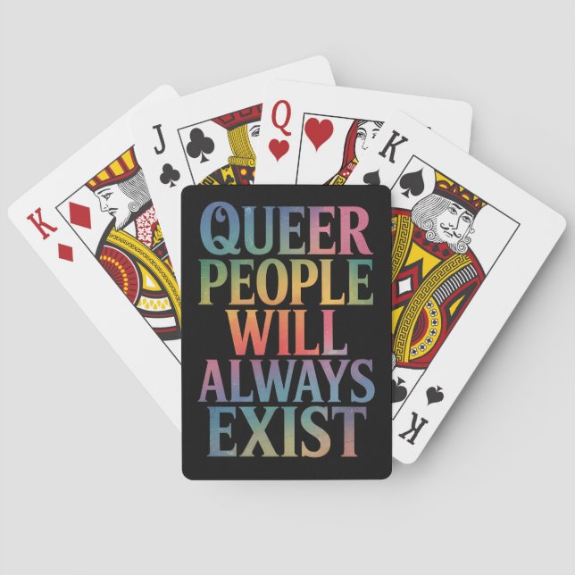 Jeu De Cartes Les gens queer existeront toujours Ally LGBTQIA Pr (dos)