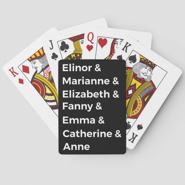 Jeu De Cartes Les Héroïnes de Jane Austen Ier (dos)