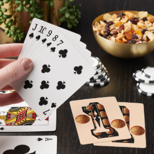 Jeu De Cartes Les Joueurs De Basketball Numéro Un Avec Basketbal