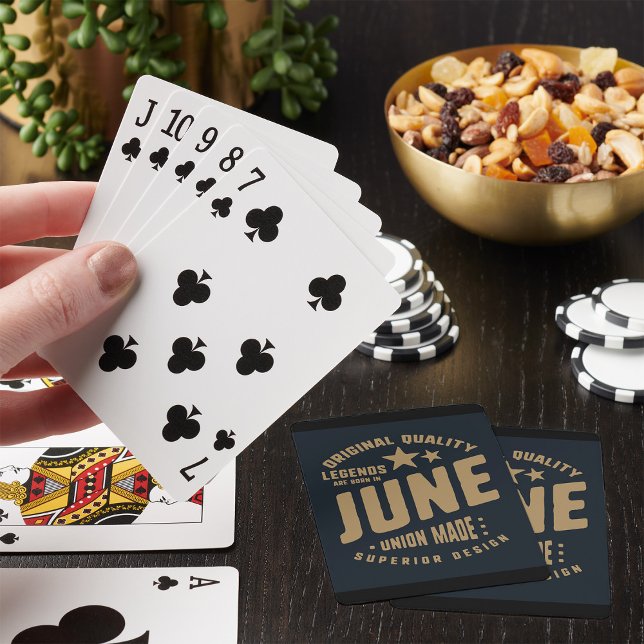 Jeu De Cartes Les légendes naissent en juin Qualité originale (Créateur téléchargé)