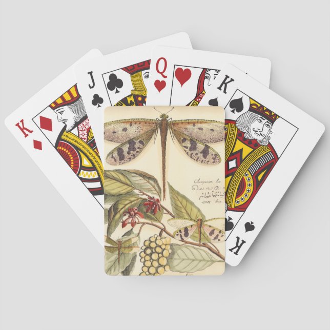 Jeu De Cartes Les libellules aux Feuilles et aux fruits (dos)