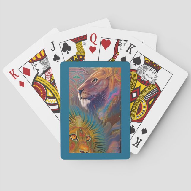 Jeu De Cartes les lions de la jungle jouant aux cartes (dos)