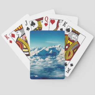 Jeu De Cartes Les montagnes de l'Himalaya dans les nuages Ciel b