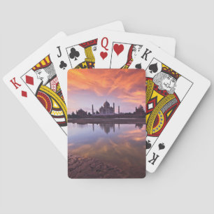 Jeu De Cartes Les monuments   Coucher de soleil de Taj Mahal