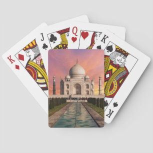 Jeu De Cartes Les monuments   Vue colorée du Taj Mahal