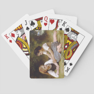 Jeu De Cartes Les Noisettes : Les jeunes filles ramassent les no