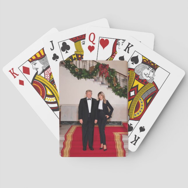 Jeu De Cartes Les pas de Noël Président Donald Trump & Melania (dos)