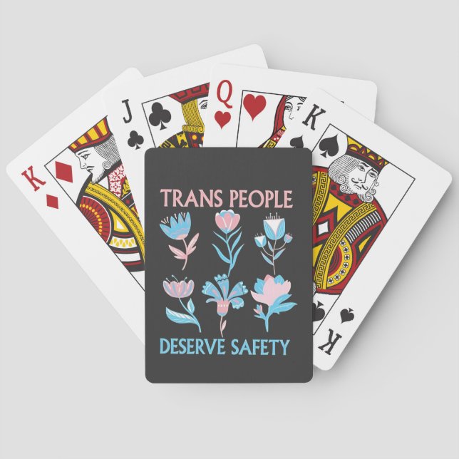 Jeu De Cartes Les personnes trans méritent la Fierté de sécurité (dos)