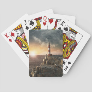 Jeu De Cartes Les phares   Phare rouge et blanc