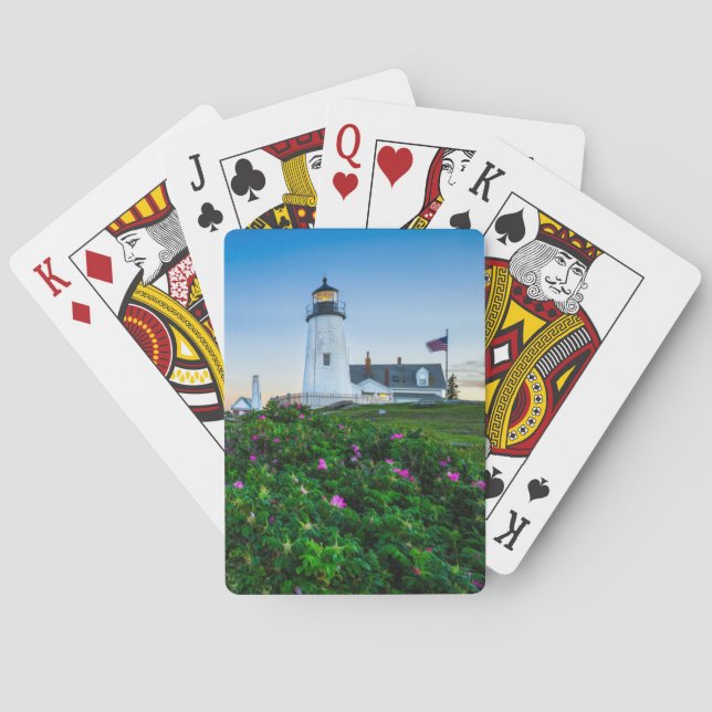 Jeu De Cartes Les phares | Point Lighthouse Bristol Maine (dos)