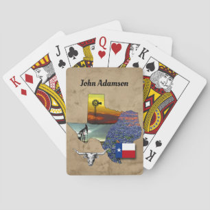 Jeu De Cartes Les photos de Texas Fiers disent que "Texas" perso