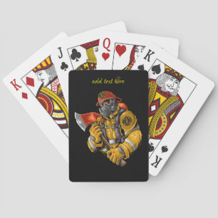 Jeu De Cartes Les Pompiers Jouant Des Cartes