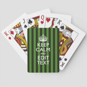 Jeu De Cartes Les rayures vertes personnalisées gardent le calme