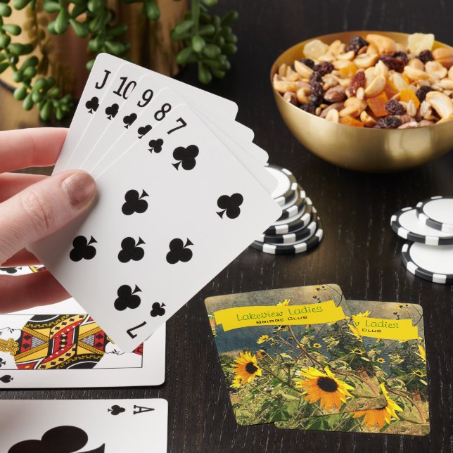 Jeu De Cartes Les Tournesols Avant Les Nuages De Tempête (In Situ)