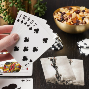 Jeu De Cartes Les Travailleurs Du Chemin De Fer Montent Vers Le