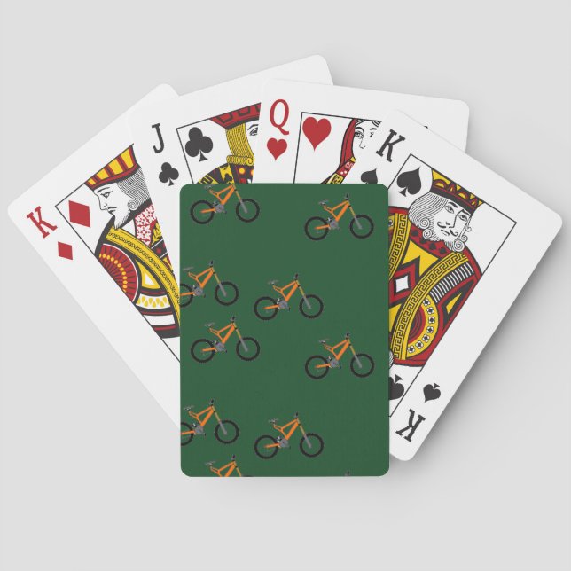 Jeu De Cartes Les vélos en vert (dos)