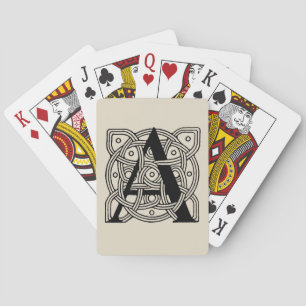 Jeu De Cartes Lettre A Monogramme Impression de nœud celtique vi
