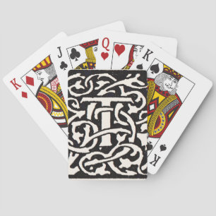 Jeu De Cartes Lettre Art Nouveau T Monogramme Vintage