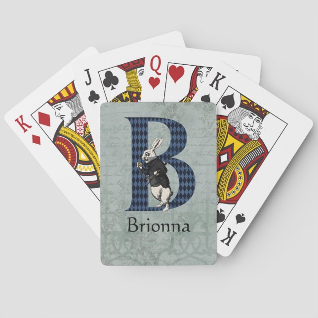 Jeu De Cartes LETTRE BLANCHE DE Lapin B Wonderland Jouer aux car (dos)