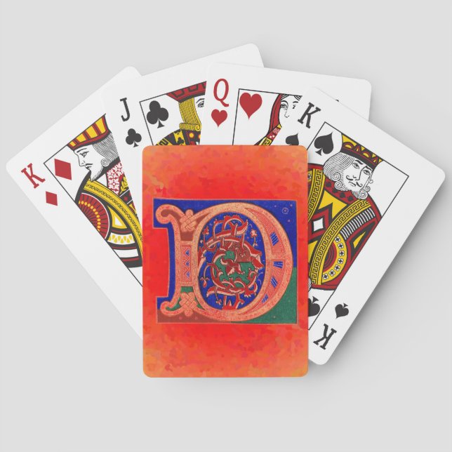 Jeu De Cartes Lettre D du 17e siècle (dos)