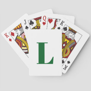 Jeu De Cartes Lettre initiale Monogramme Navy Moderne Élégant