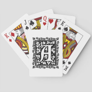 Jeu De Cartes Lettre médiévale élégante A de manuscrit lumineux