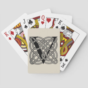 Jeu De Cartes Lettre V Monogramme Impression de nœud celtique vi