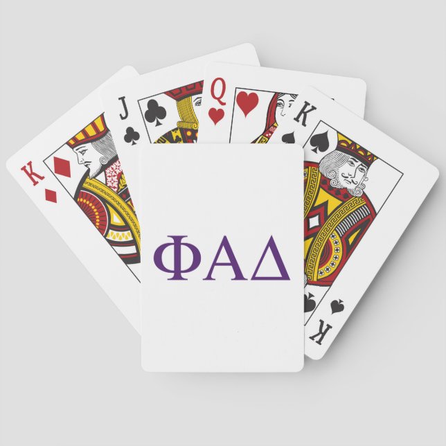 Jeu De Cartes Lettres grecques Phi Alpha Delta (dos)