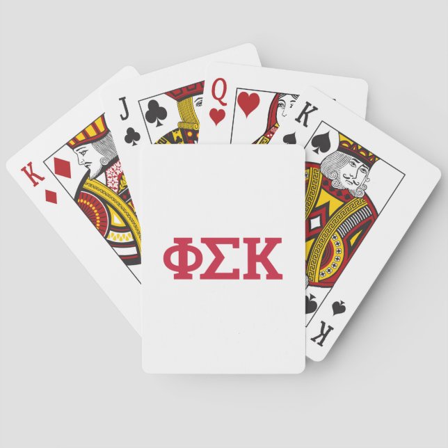 Jeu De Cartes Lettres Phi Sigma Kappa (dos)