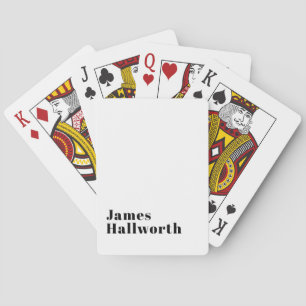 Jeu De Cartes Lettres Rétro Modernes Élégantes Noir Modifiable