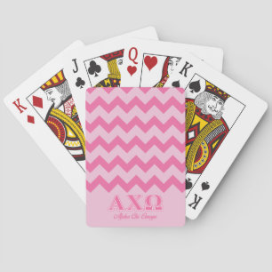 Jeu De Cartes Lettres roses Alpha Chi Omega