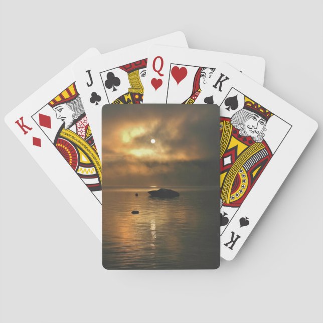 Jeu De Cartes Lever de soleil au lac Cartes de jeu (dos)