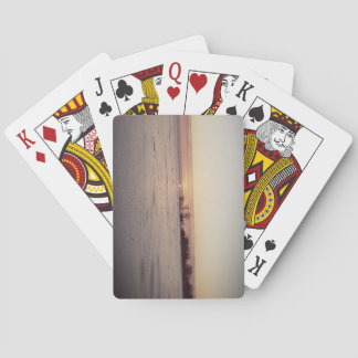 Jeu De Cartes Lever de soleil sur glace d'hiver sur le lac Winne