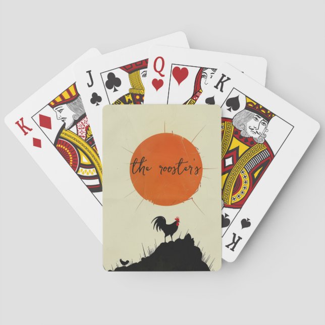 Jeu De Cartes Lever du soleil et coq de l'aile (dos)