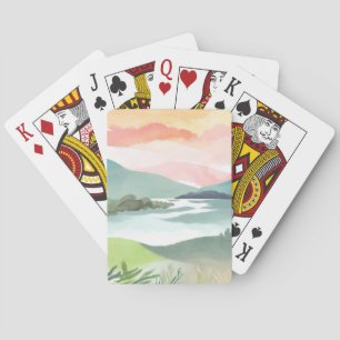 Jeu De Cartes Lever du soleil matinal sur le lac Nature à l'aq