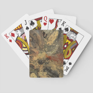 Jeu De Cartes Lever du soleil sur la peinture du désert dans les