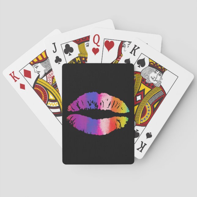 Jeu De Cartes Lèvres arc-en-ciel #2 (dos)
