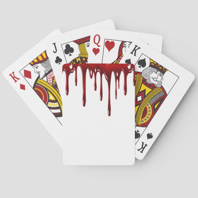 Jeu De Cartes Lèvres de sang tombées blanc (dos)