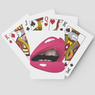 Jeu De Cartes lèvres roses