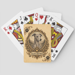 Jeu De Cartes Lévrier Italien, Chien à Patrimoine Vintage
