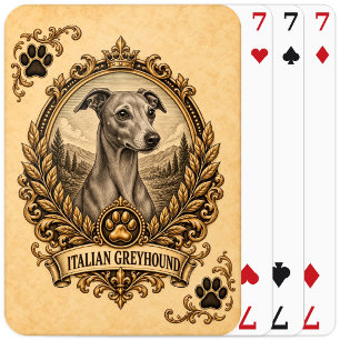 Jeu De Cartes Lévrier Italien, Chien à Patrimoine Vintage