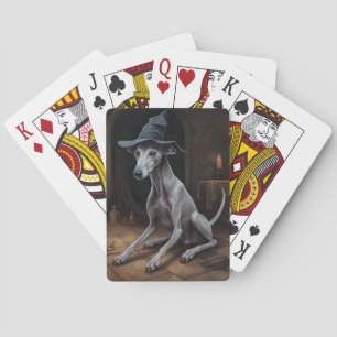 Jeu De Cartes Lévrier Italien Citrouilles Halloween Épouvantable