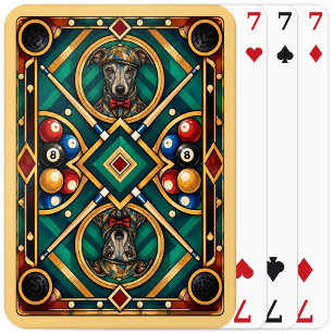 Jeu De Cartes Lévrier italien, mosaïque géométrique